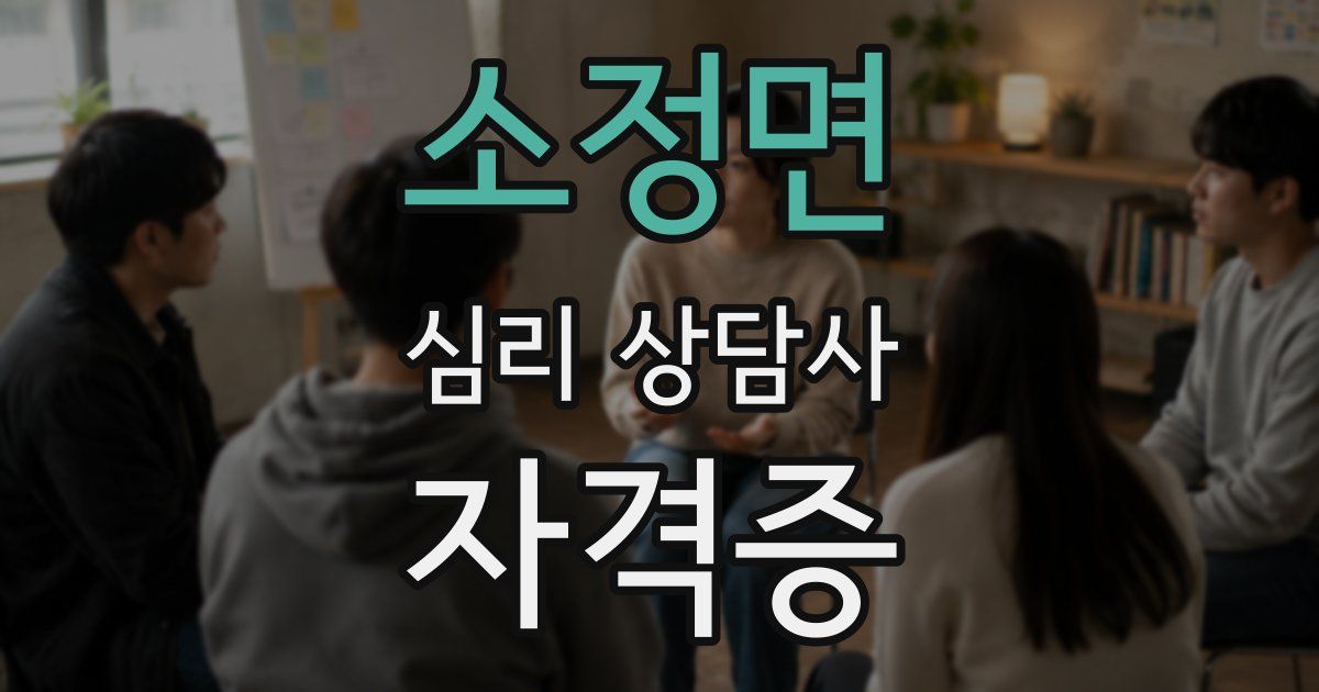 소정면 심리 상담사 자격증