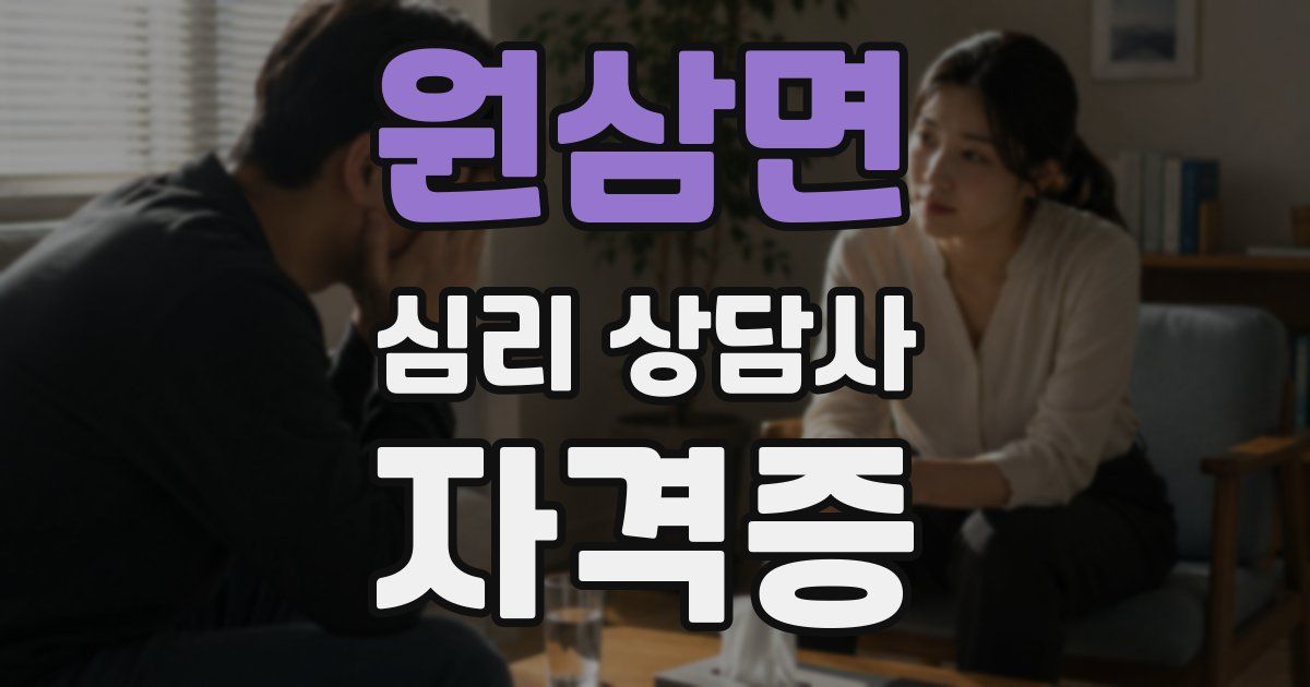 원삼면 심리 상담사 자격증