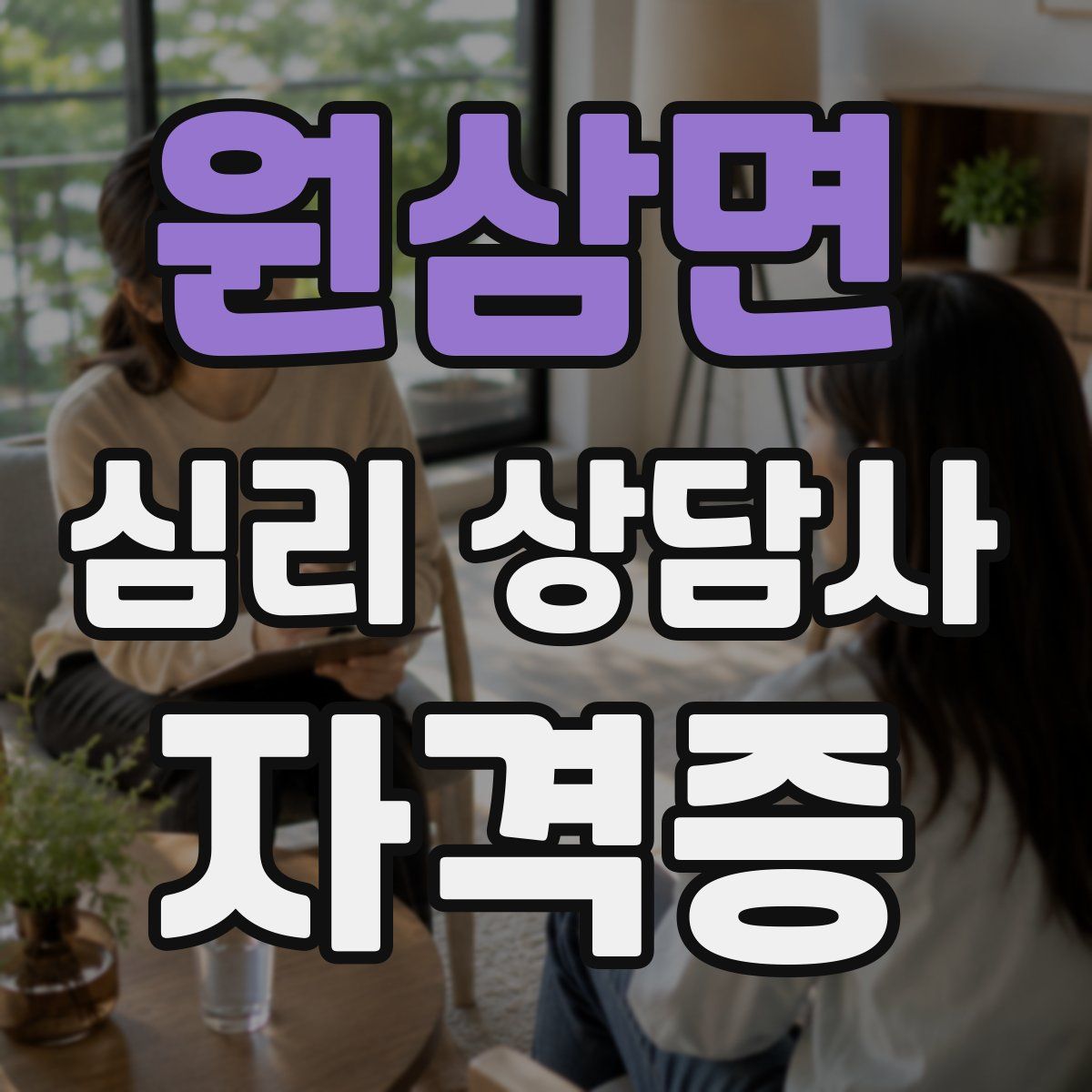 원삼면 심리 상담사 자격증
