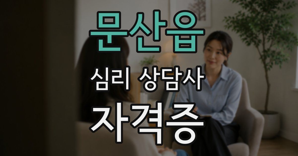 문산읍 심리 상담사 자격증