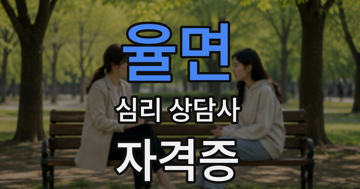 율면 심리 상담사 자격증