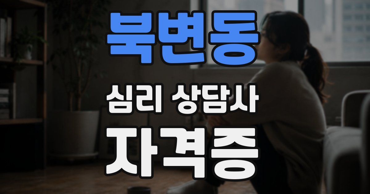 북변동 심리 상담사 자격증
