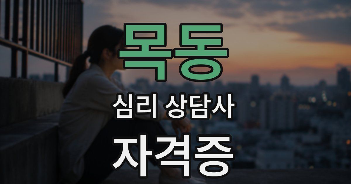 목동 심리 상담사 자격증
