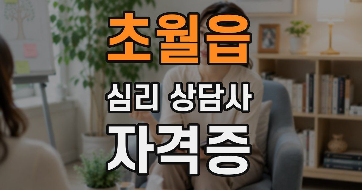초월읍 심리 상담사 자격증