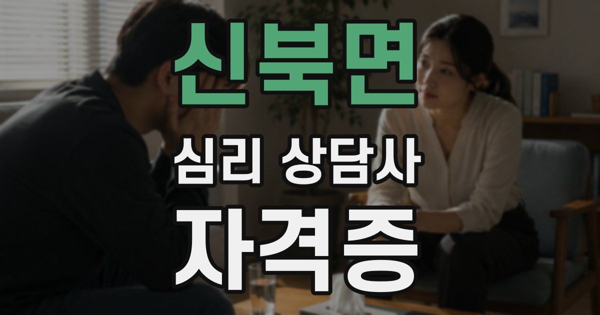 신북면 심리 상담사 자격증