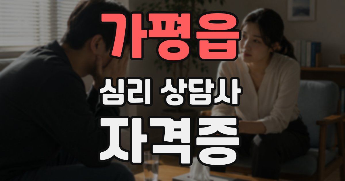 가평읍 심리 상담사 자격증
