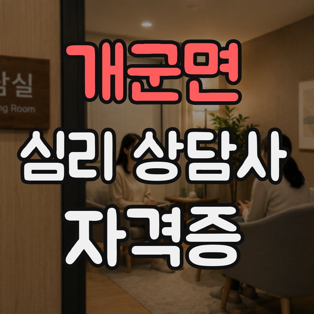 개군면 심리 상담사 자격증