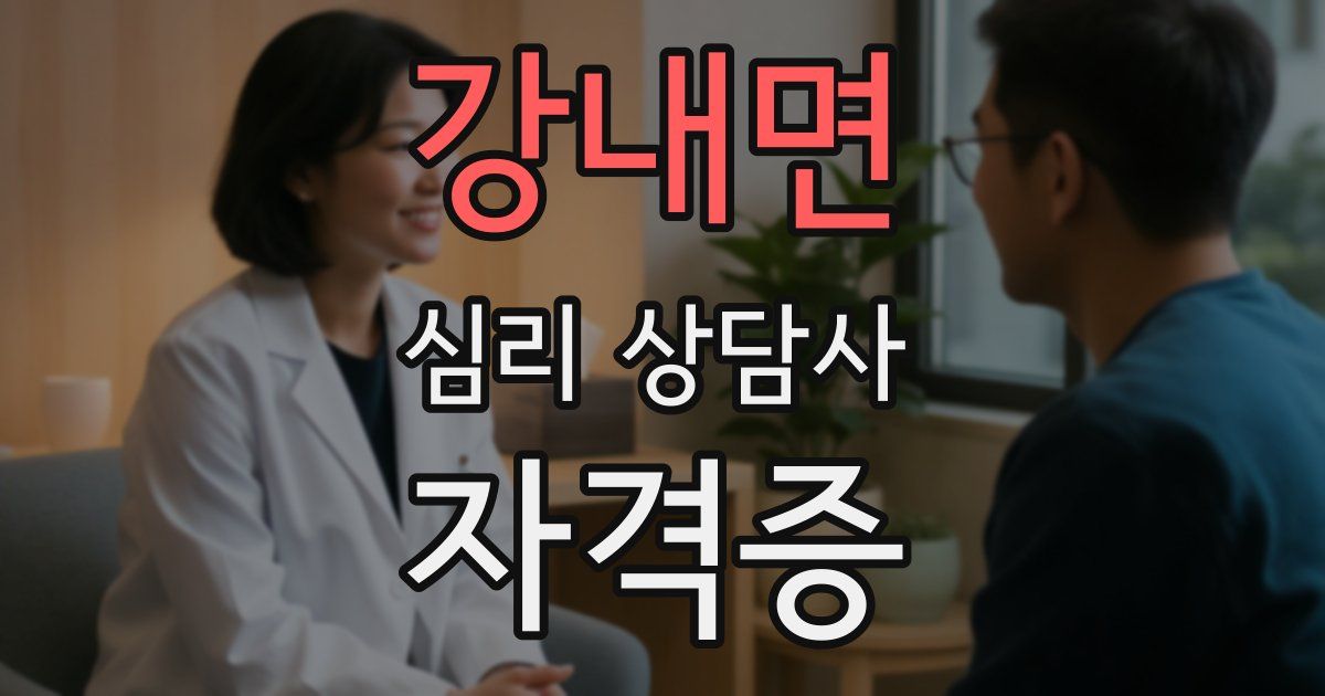 강내면 심리 상담사 자격증