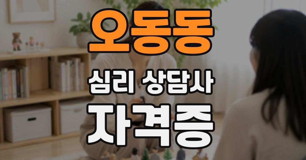 오동동 심리 상담사 자격증