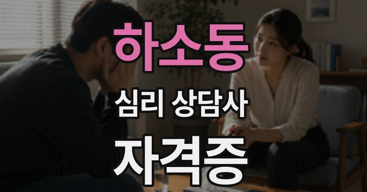 하소동 심리 상담사 자격증