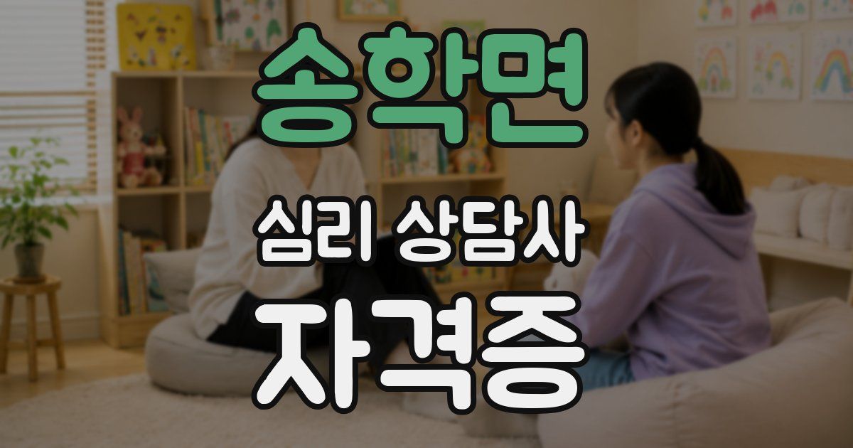 송학면 심리 상담사 자격증