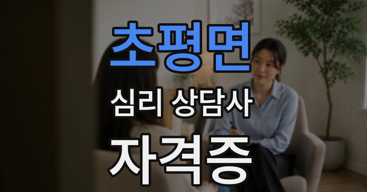 초평면 심리 상담사 자격증
