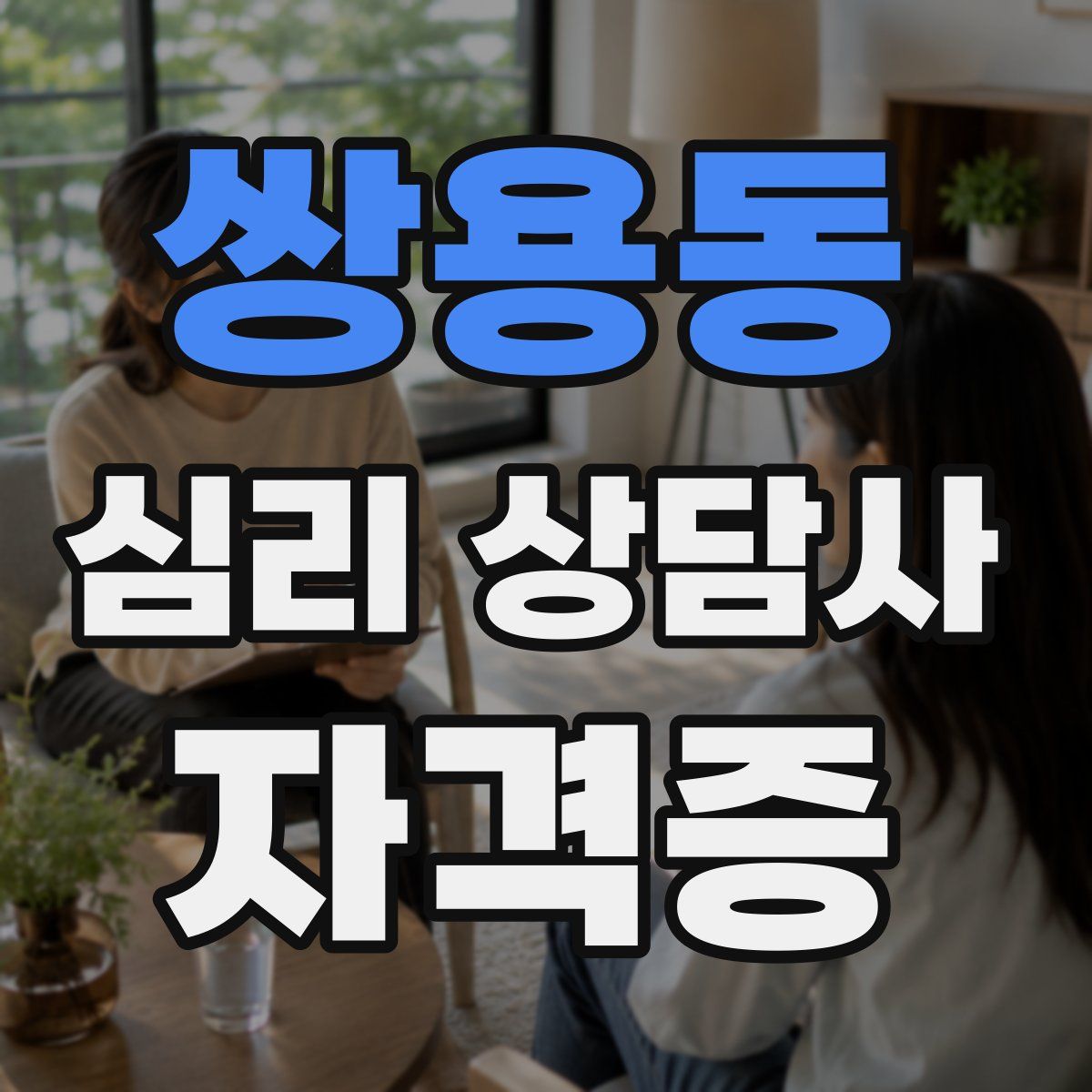 쌍용동 심리 상담사 자격증