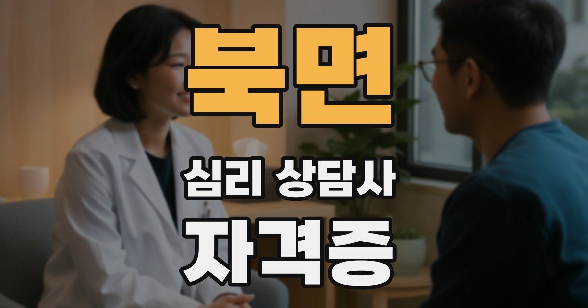 북면 심리 상담사 자격증