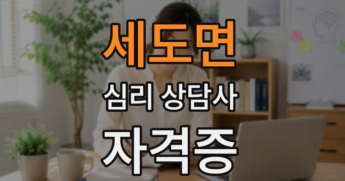세도면 심리 상담사 자격증