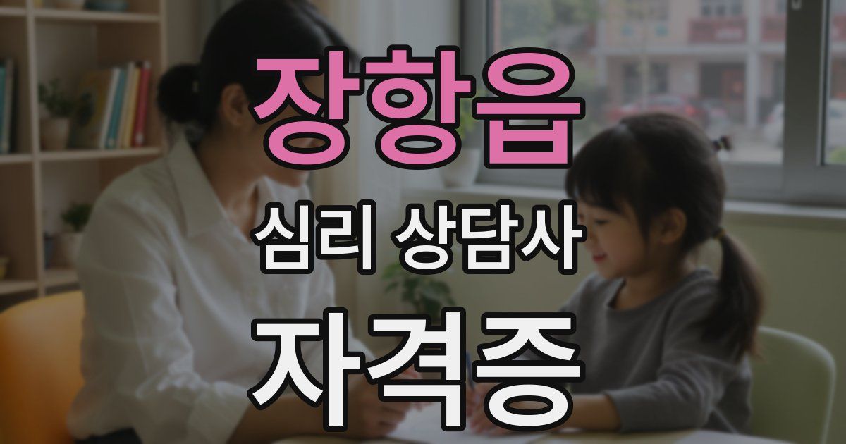 장항읍 심리 상담사 자격증