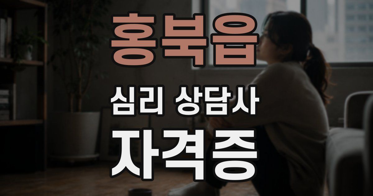 홍북읍 심리 상담사 자격증