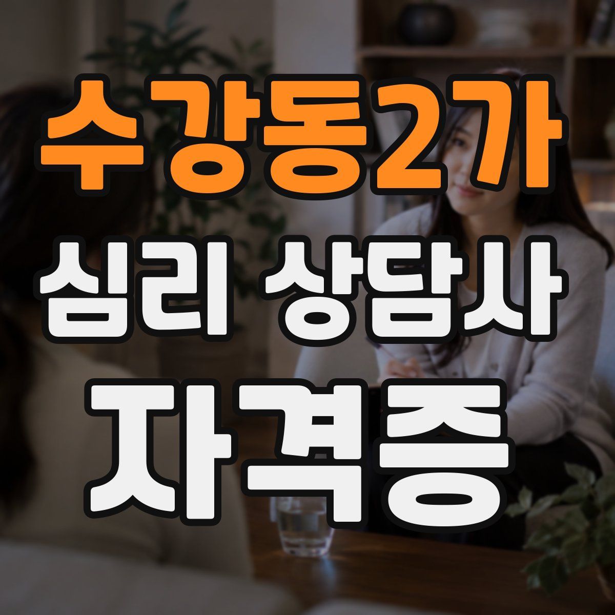 수강동2가 심리 상담사 자격증