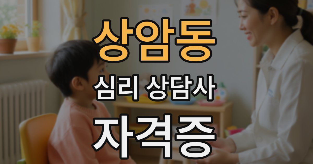상암동 심리 상담사 자격증