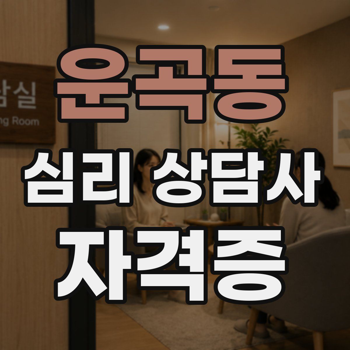 운곡동 심리 상담사 자격증
