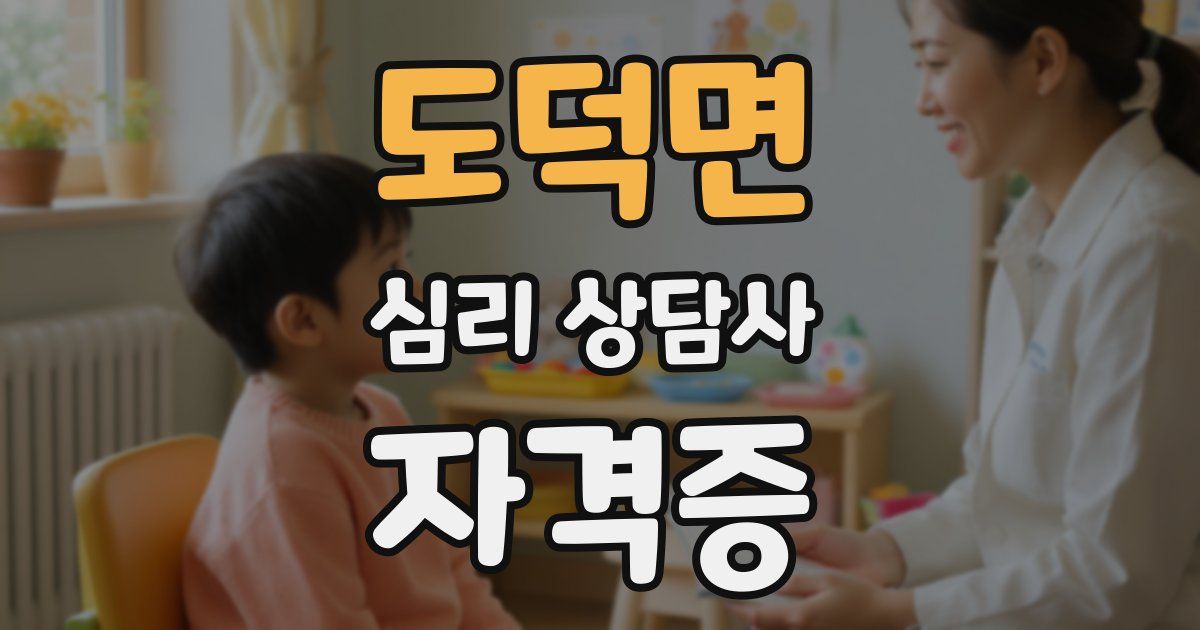 도덕면 심리 상담사 자격증