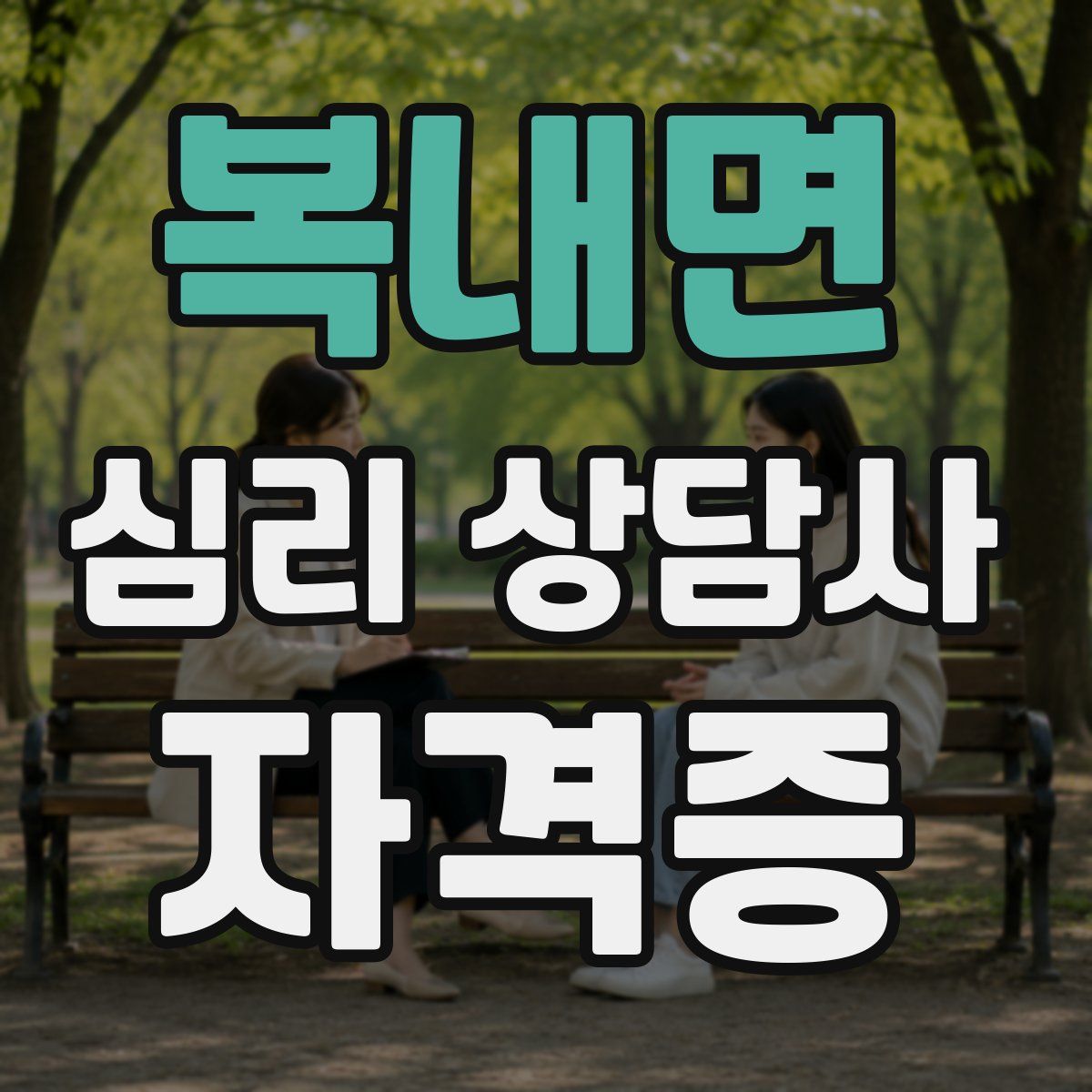복내면 심리 상담사 자격증