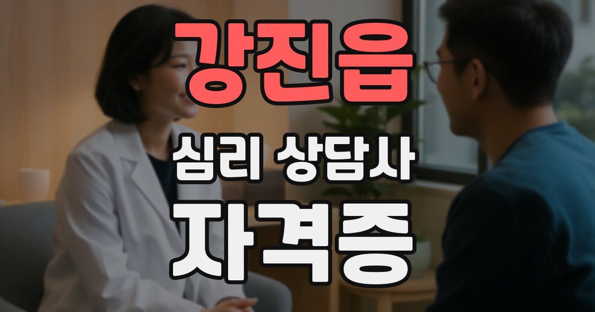 강진읍 심리 상담사 자격증