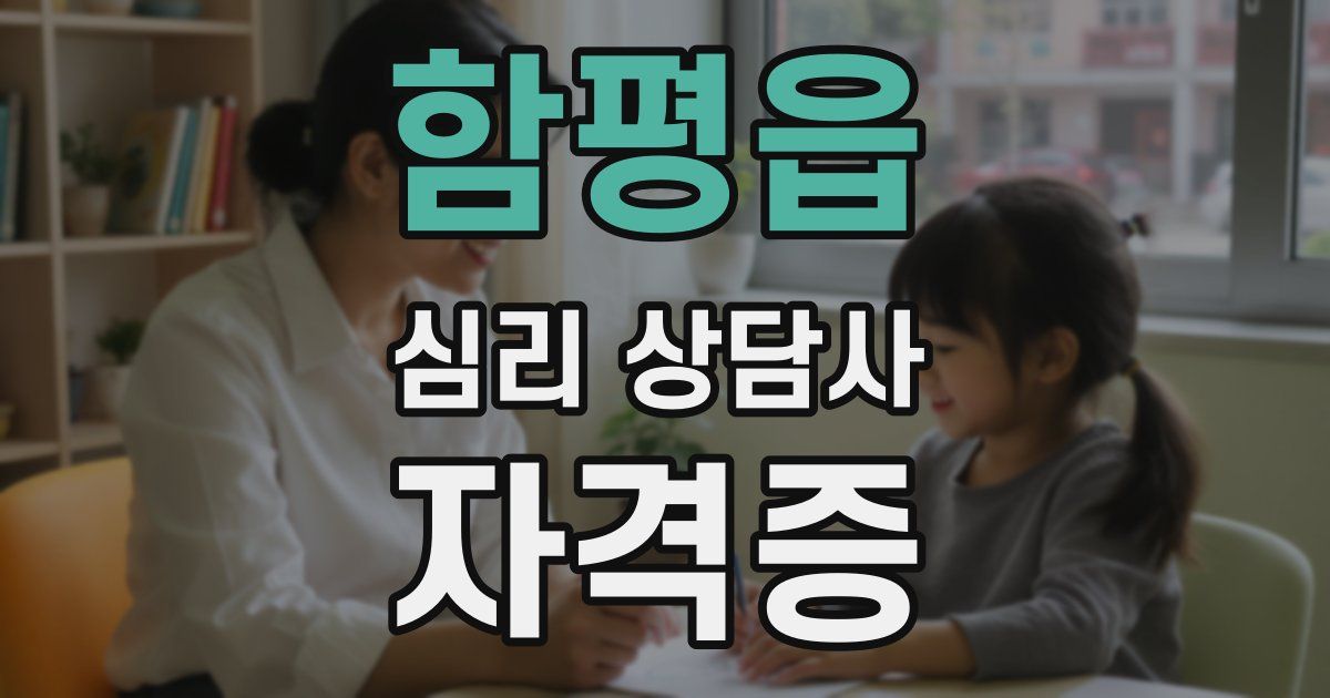 함평읍 심리 상담사 자격증