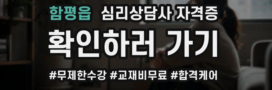 함평읍 심리 상담사 자격증