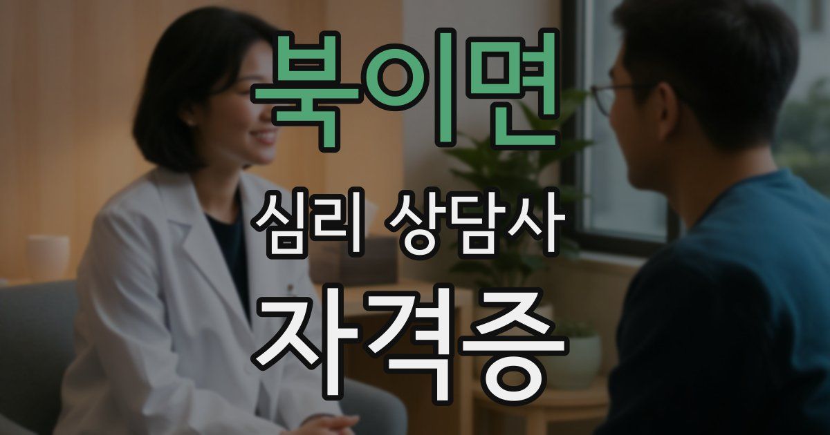 북이면 심리 상담사 자격증