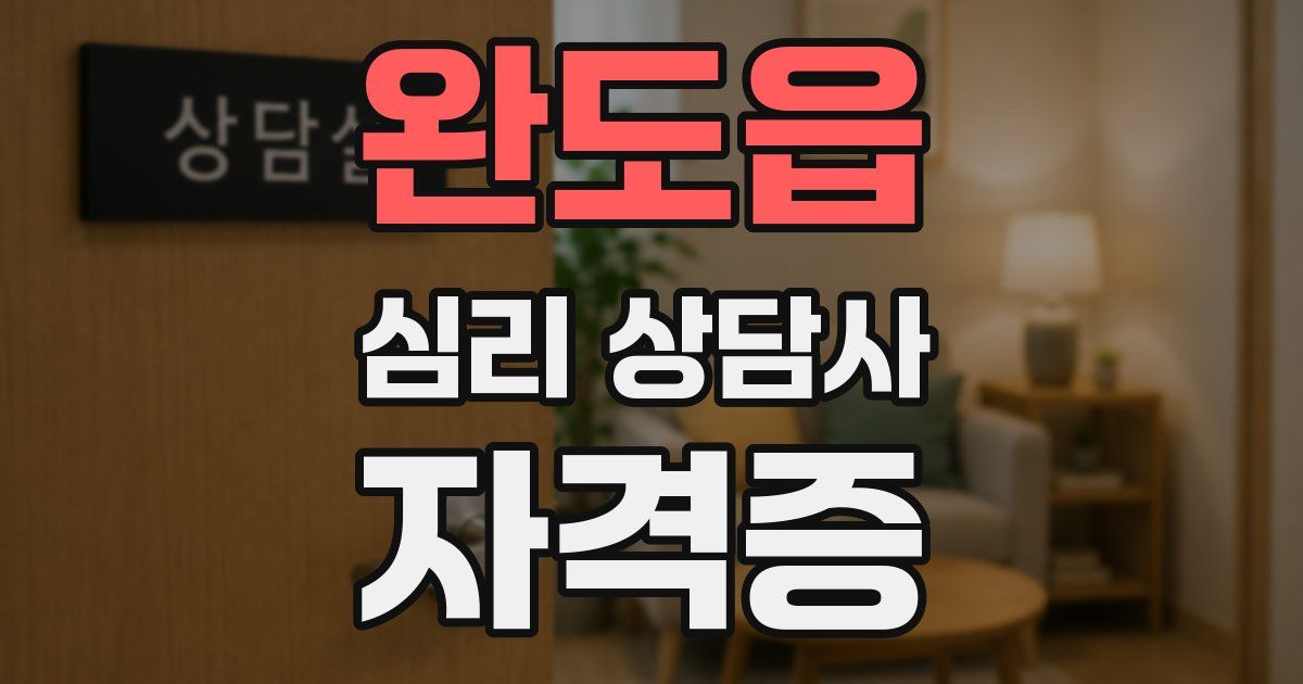 완도읍 심리 상담사 자격증