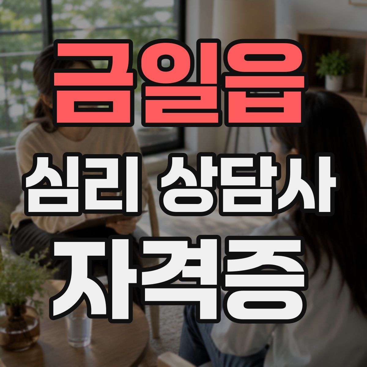 금일읍 심리 상담사 자격증