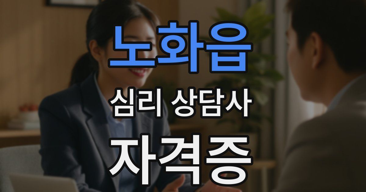 노화읍 심리 상담사 자격증
