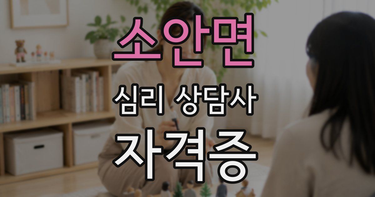 소안면 심리 상담사 자격증