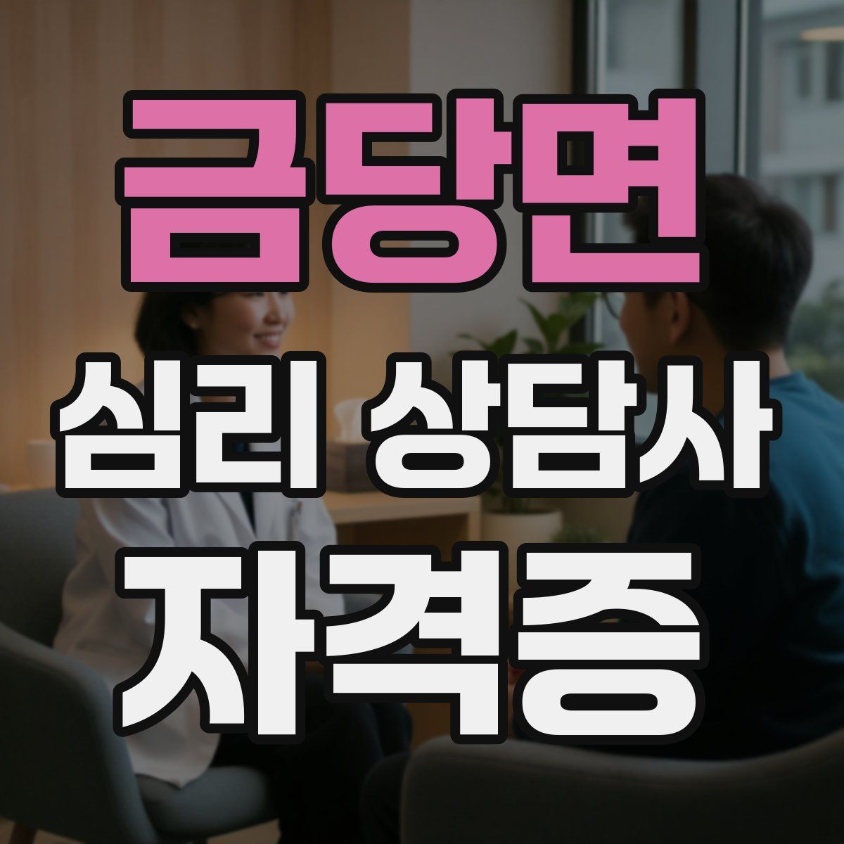 금당면 심리 상담사 자격증