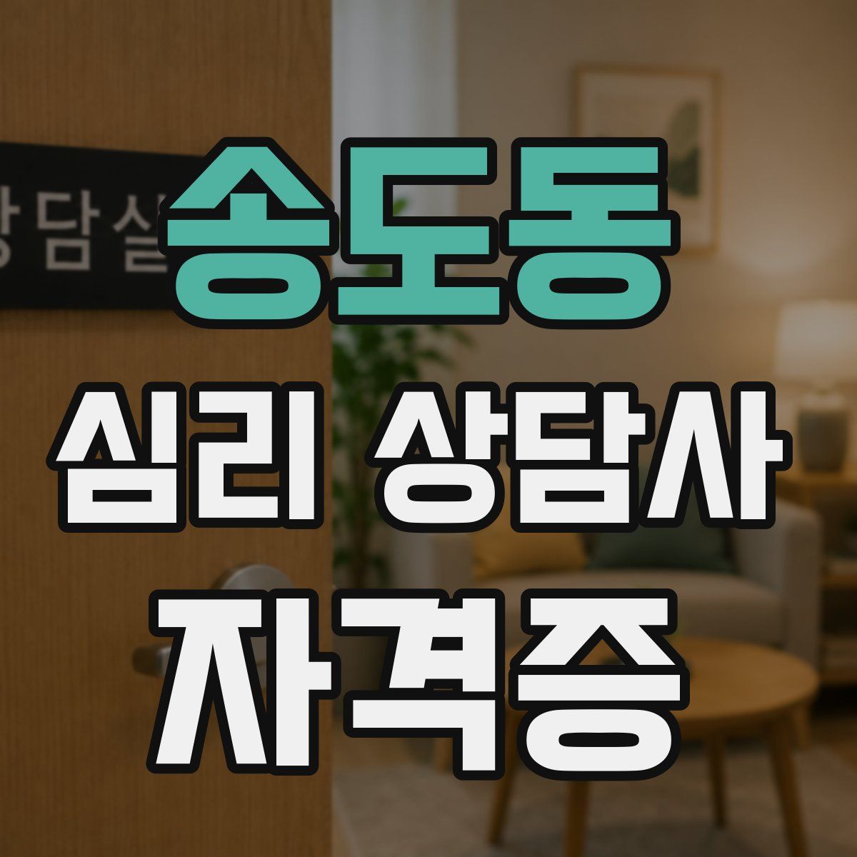 송도동 심리 상담사 자격증