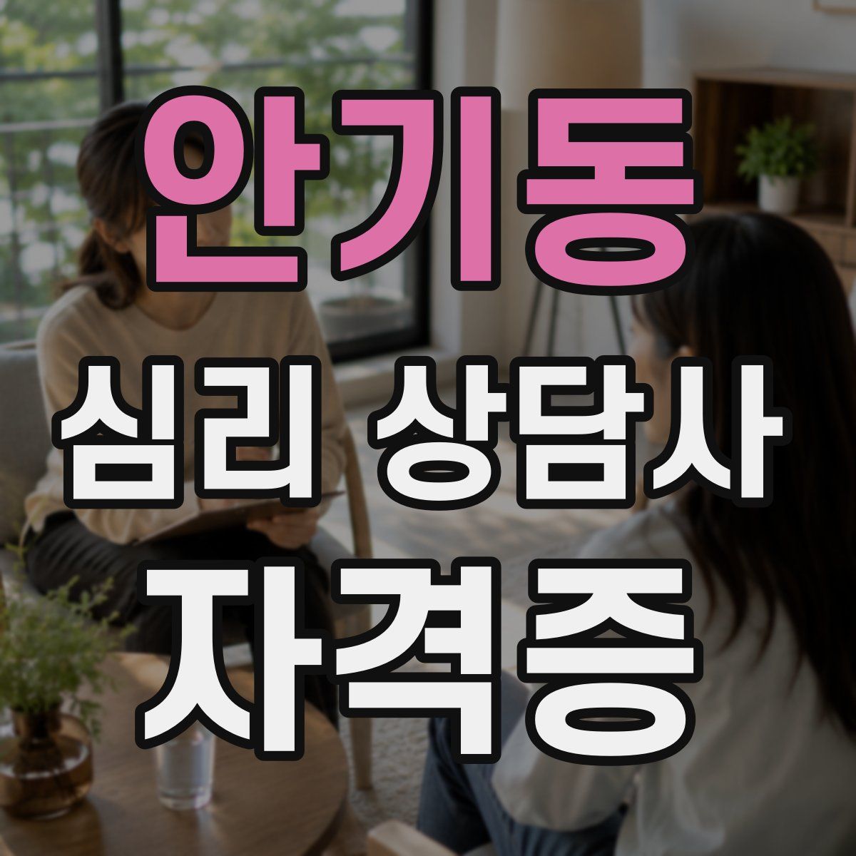 안기동 심리 상담사 자격증