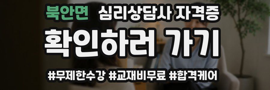 북안면 심리 상담사 자격증