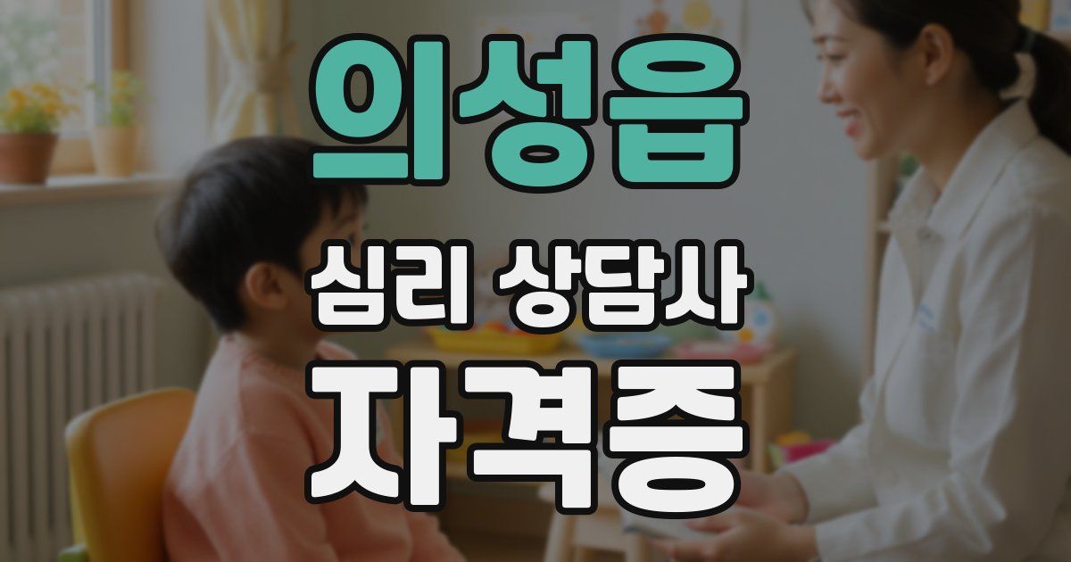 의성읍 심리 상담사 자격증