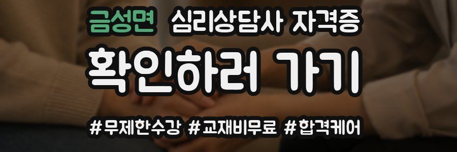 금성면 심리 상담사 자격증