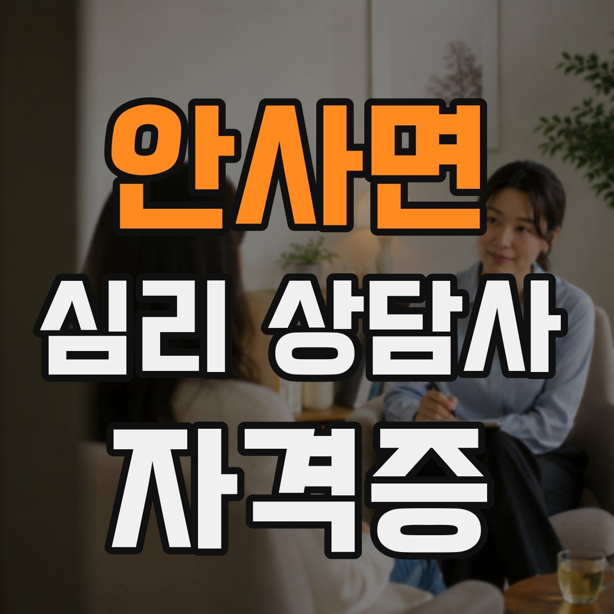 안사면 심리 상담사 자격증