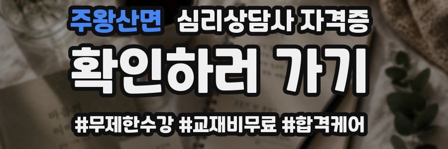 주왕산면 심리 상담사 자격증