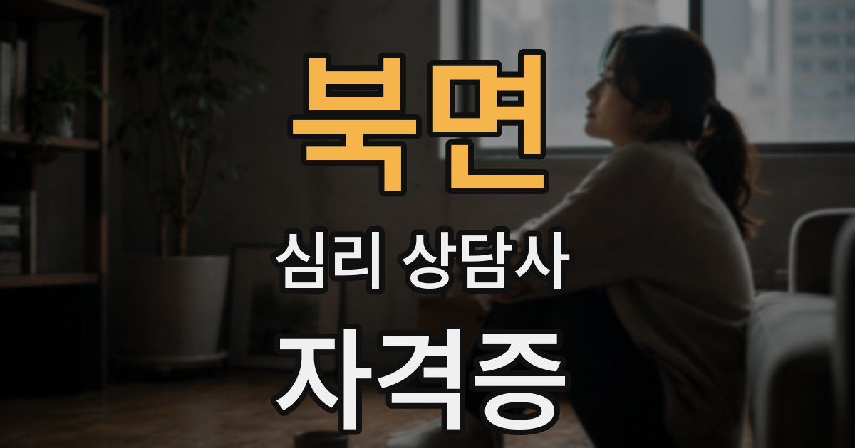 북면 심리 상담사 자격증