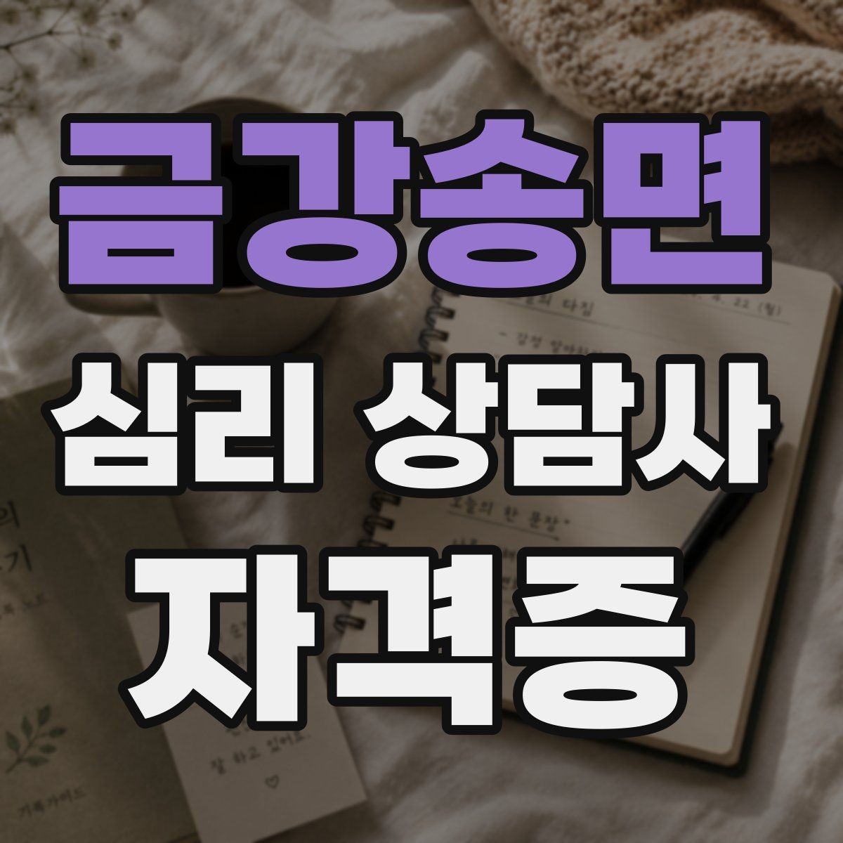 금강송면 심리 상담사 자격증