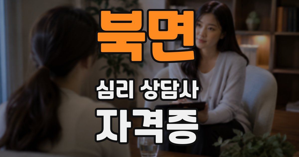 북면 심리 상담사 자격증