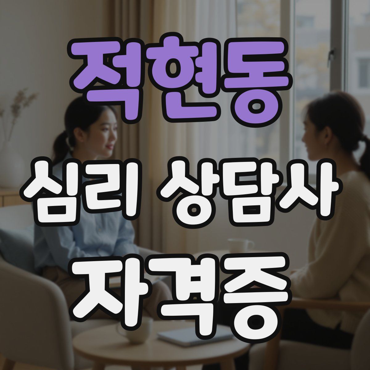 적현동 심리 상담사 자격증