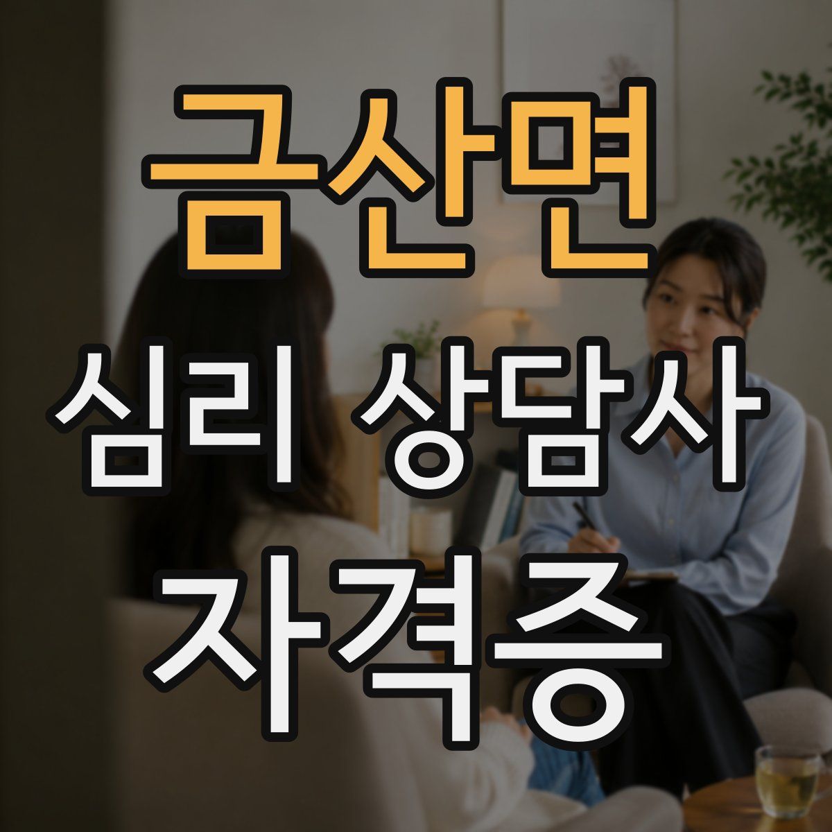 금산면 심리 상담사 자격증
