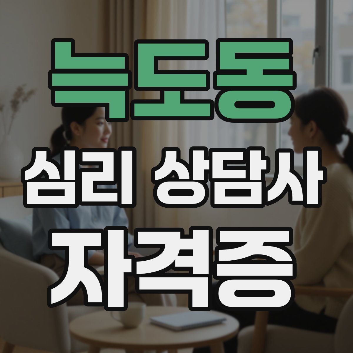 늑도동 심리 상담사 자격증