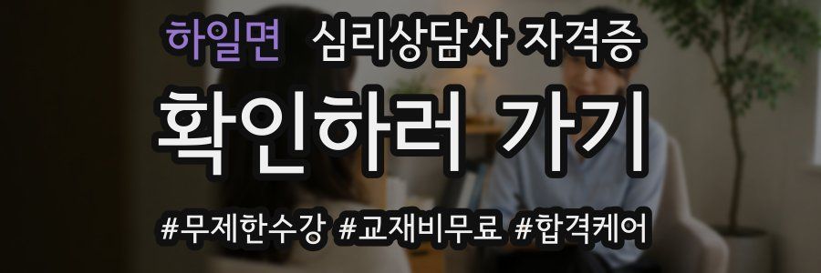 하일면 심리 상담사 자격증