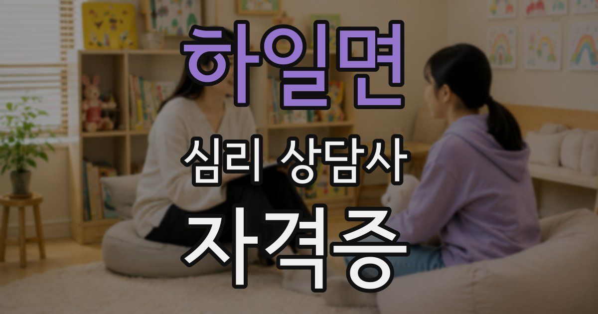 하일면 심리 상담사 자격증
